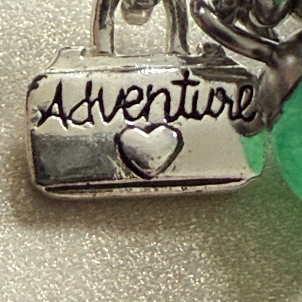 Stainless Steel Life's Moments Journey Charm Expandable Bracelet Jade Bead - Picture 2 of 3